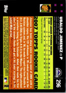 2007 Topps Ubaldo Jimenez