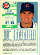 1989 Score Ryne Sandberg