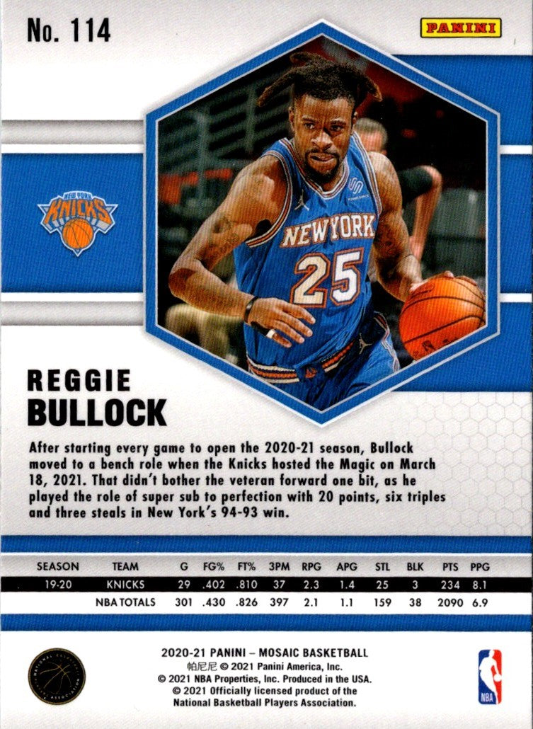 2020 Panini Mosaic Reactive Blue Reggie Bullock