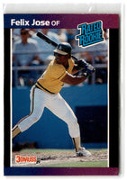 1989 Donruss Felix Jose #38 Rookie