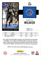 2020 Score Curtis Weaver #339 Rookie