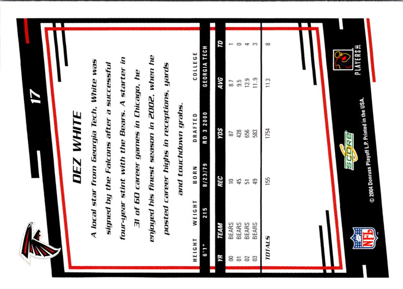 2004 Score Dez White