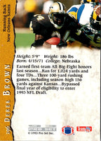 1993 Pro Set Derek Brown #296 Rookie