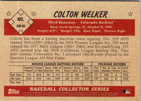 2019 Bowman Heritage Prospects Colton Welker #53P-48