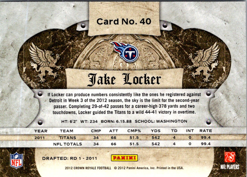 2011 Panini Jake Locker