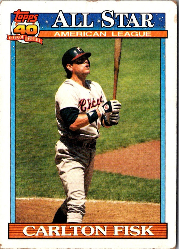 1991 Topps Carlton Fisk #393