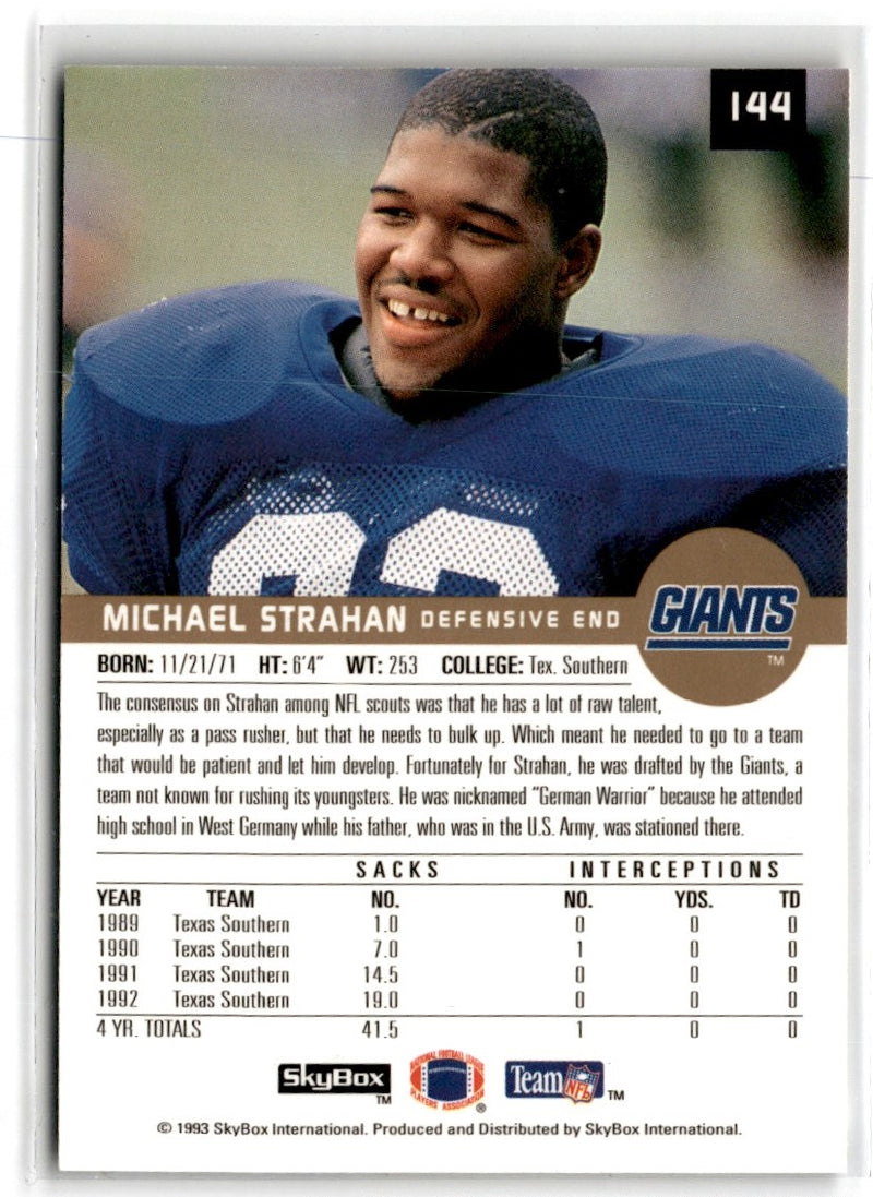 1993 SkyBox Premium Michael Strahan