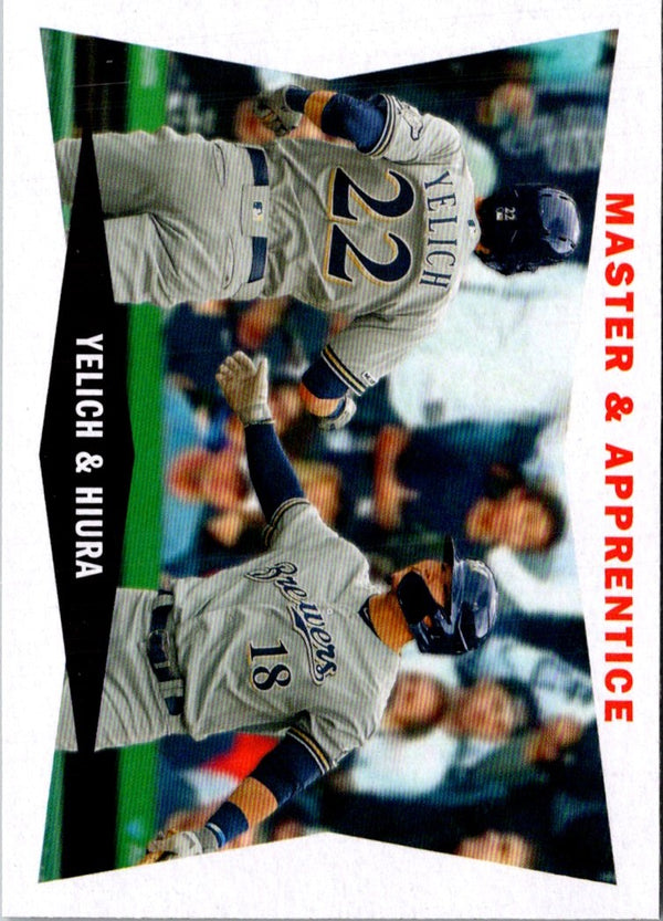 2020 Topps Archives 1960 Combo Cards Keston Hiura/Christian Yelich #60CC-YH