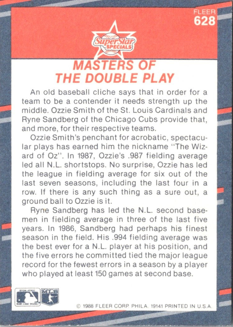 1988 Fleer Ozzie Smith/Ryne Sandberg