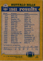 1982 Topps Joe Cribbs/Mario Clark/Frank Lewis/Fred Smerlas #21