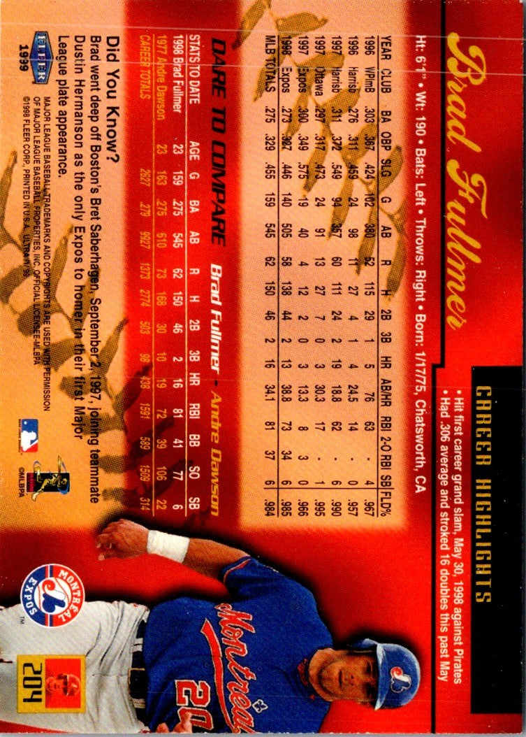 1999 Fleer Tradition Brad Fullmer