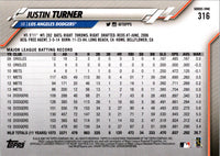 2020 Topps Justin Turner #316