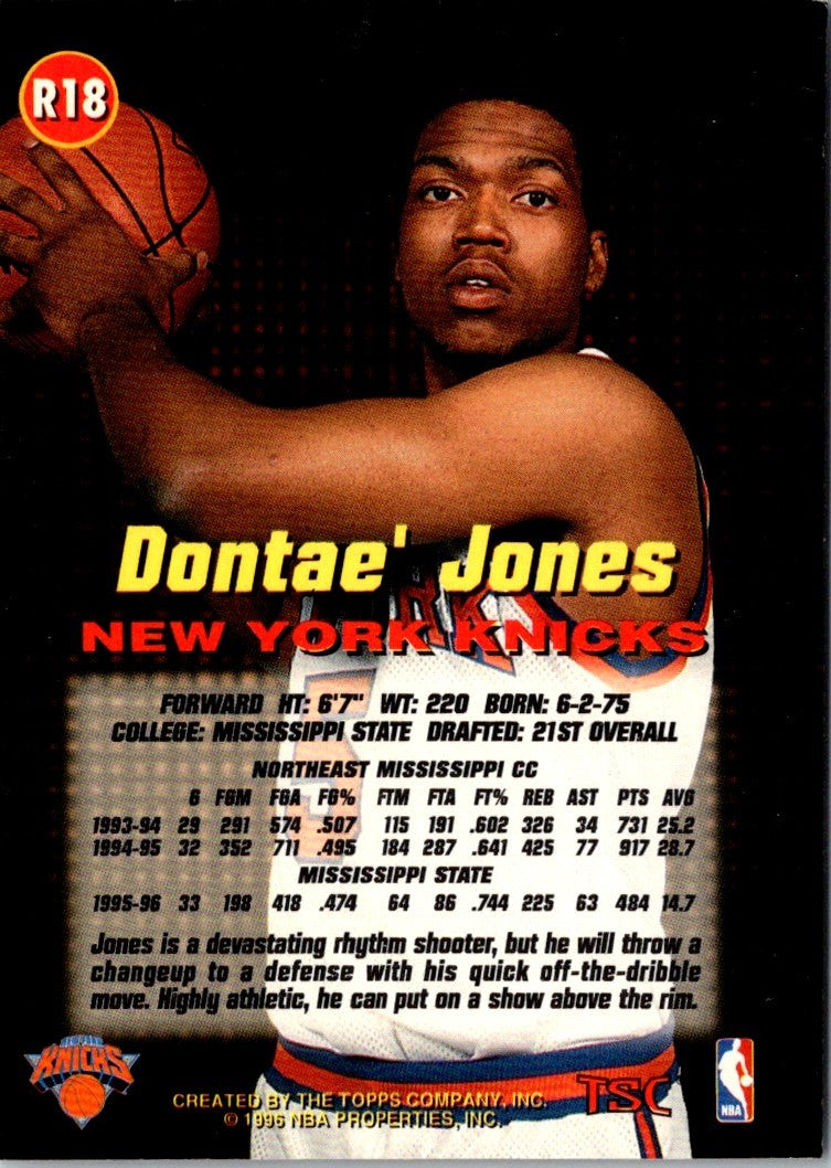 1996 Stadium Club I Dontae' Jones