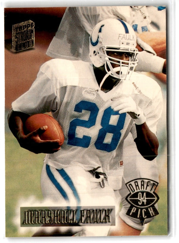 1994 Stadium Club Marshall Faulk #327 Rookie