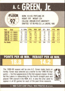 1990 Fleer A.C. Green