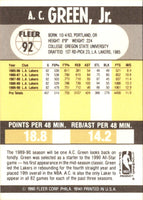 1990 Fleer A.C. Green #92