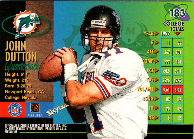 1998 Metal Universe John Dutton