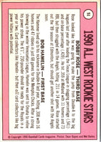 1990 Baseball Card Magazine '69 Topps Replicas AL West Rookies (Bobby Rose/Bob Hamelin) #51