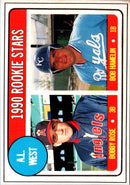 1990 Baseball Card Magazine '69 Topps Replicas AL West Rookies (Bobby Rose/Bob Hamelin)
