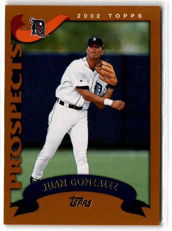 2002 Topps Traded & Rookies Juan M. Gonzalez #T214 Rookie