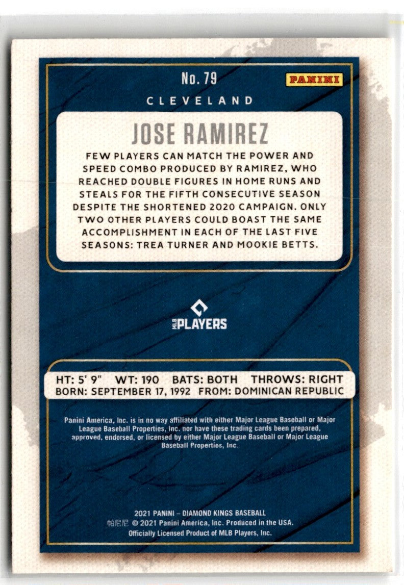 2021 Panini Diamond Kings Blue Jose Ramirez