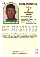 1989 Hoops Greg Anderson #342