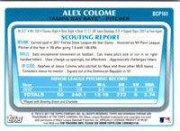 2011 Bowman Chrome Prospects Alex Colome #BCP161