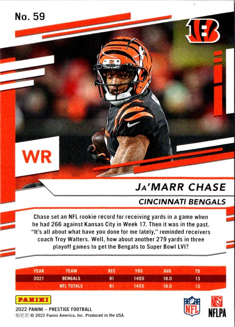 2022 Panini Prestige Ja'Marr Chase