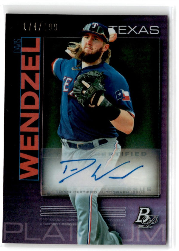 2020 Bowman Platinum Top Prospect Autographs Purple Davis Wendzel #TOP-24 Autograph 174/199