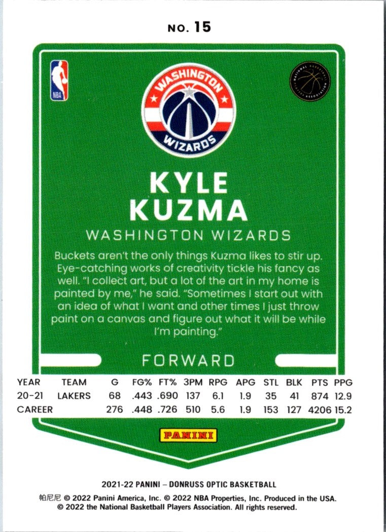 2021 Donruss Optic Red Kyle Kuzma