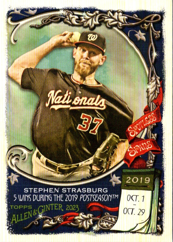 2023 Topps Allen & Ginter Spotless Spans Stephen Strasburg #SS-45