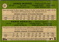 2020 Topps Heritage James Marvel/Dario Agrazal #27 Rookie
