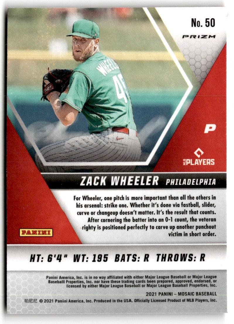 2021 Panini Mosaic Pink Camo Zack Wheeler