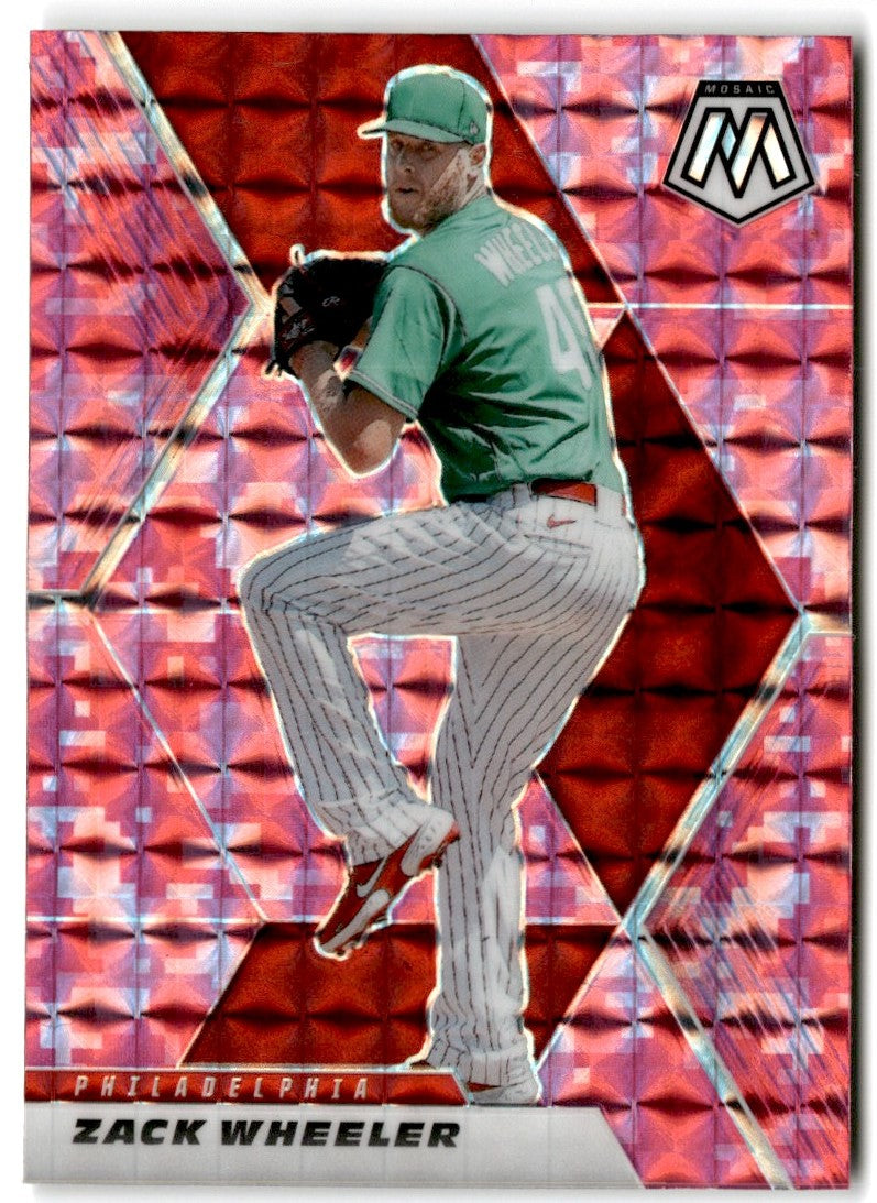 2021 Panini Mosaic Pink Camo Zack Wheeler