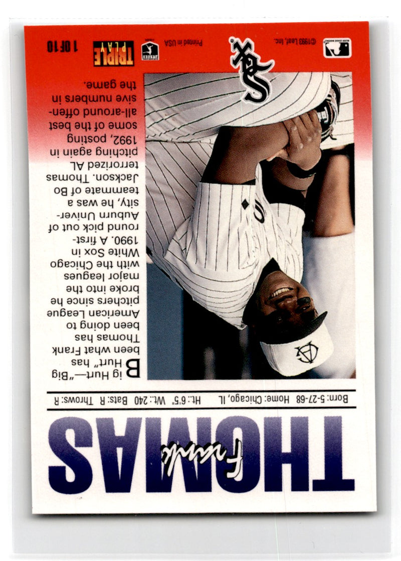 1993 Triple Play Nicknames Frank Thomas