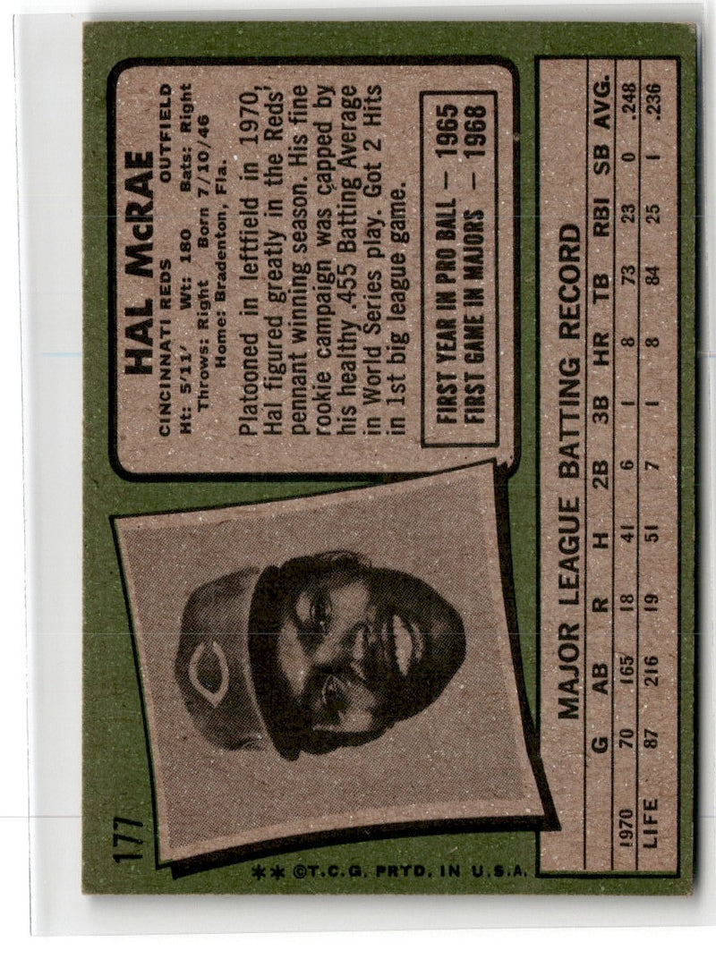 1971 Topps Hal McRae