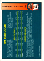 1992 Front Row Draft Picks Tim Burroughs #76