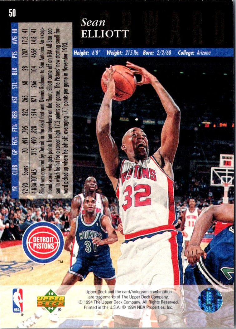 1993 Upper Deck Special Edition Sean Elliott