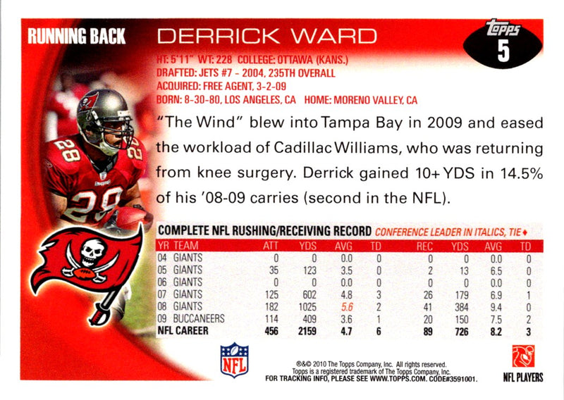 2010 Topps Derrick Ward