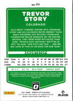 2021 Donruss Optic Carolina Blue & White Trevor Story #111