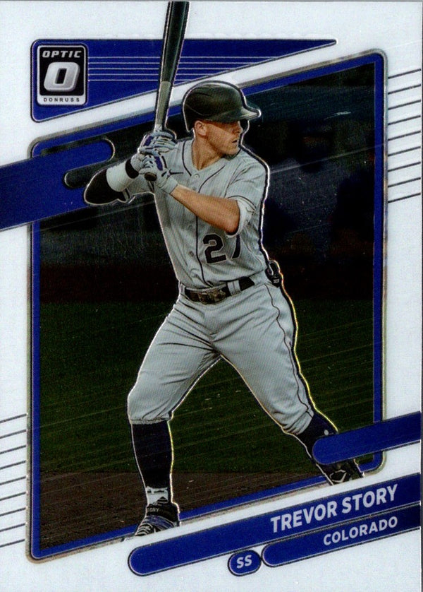 2021 Donruss Optic Carolina Blue & White Trevor Story #111