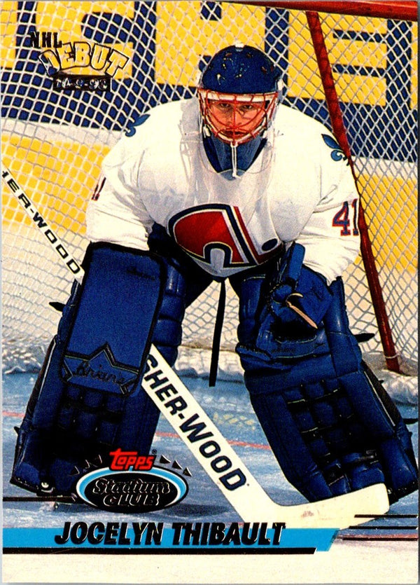 1993 Stadium Club Jocelyn Thibault #479 Rookie