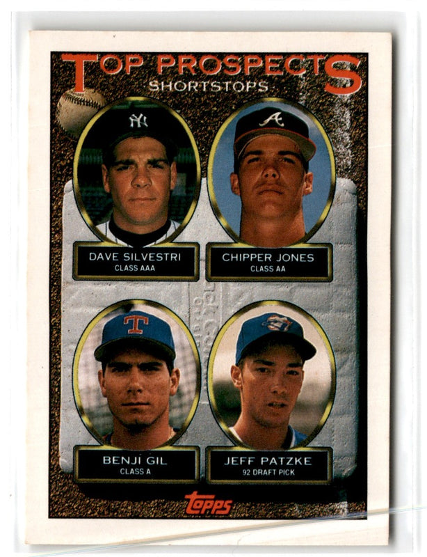 1993 Topps Gold Dave Silvestri/Chipper Jones/Benji Gil/Jeff Patzke #529