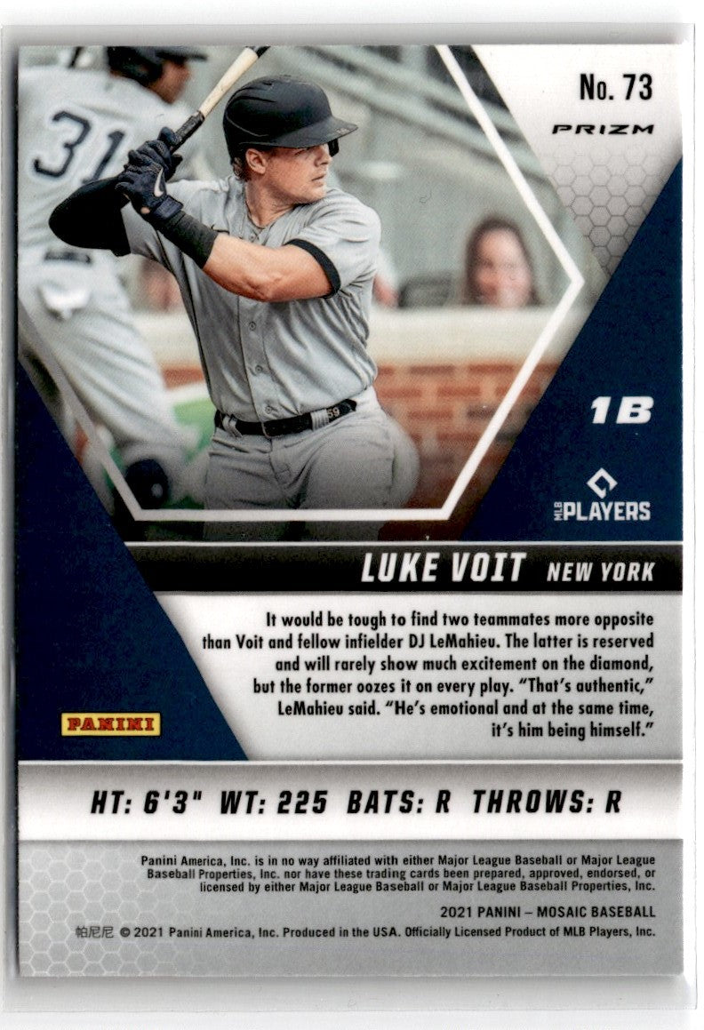 2021 Panini Mosaic Pink Camo Luke Voit