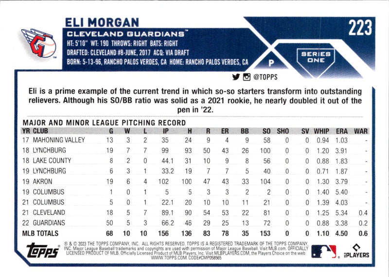 2023 Topps Eli Morgan