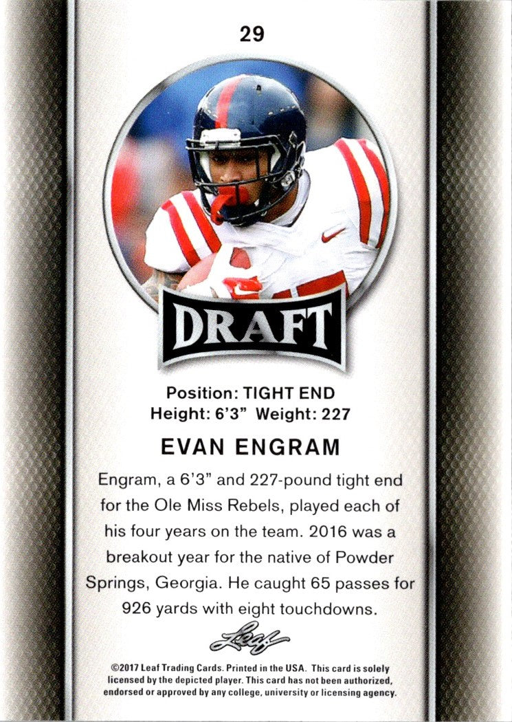 2017 Leaf Draft Evan Engram