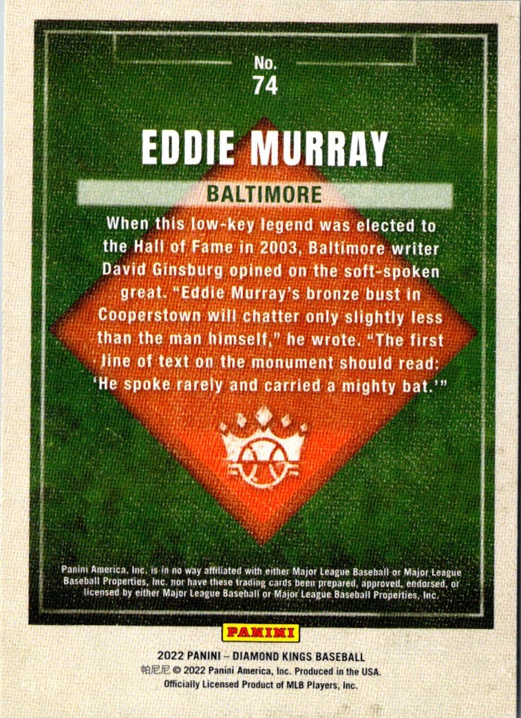 2022 Panini Diamond Kings Eddie Murray