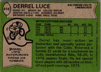 1978 Topps Derrel Luce #418 Rookie