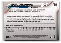 2020 Topps Jonathan Hernandez #597 Rookie