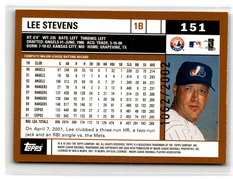 2002 Topps Lee Stevens